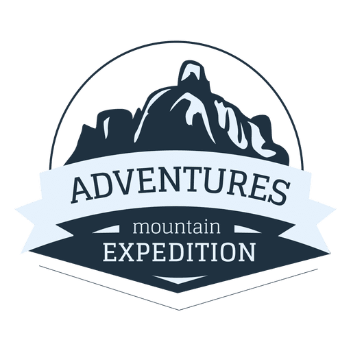 Mountain expedition label PNG Design
