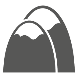 Ícone de esboço de montanhas Desenho PNG
