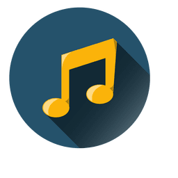 Ícone de círculo de nota musical Desenho PNG