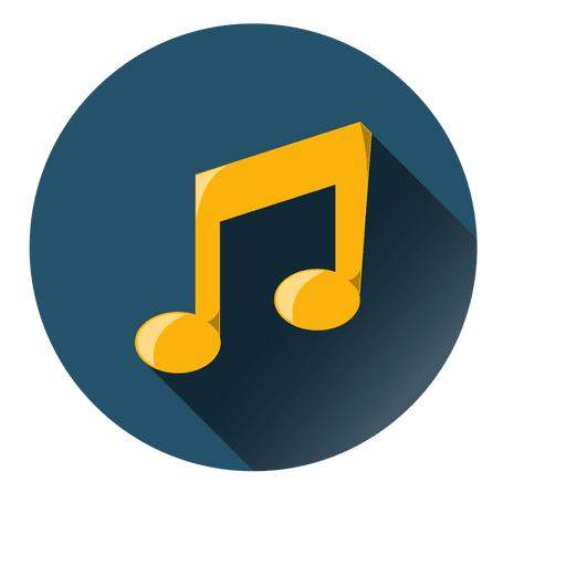 Music note circle icon PNG Design