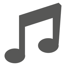 Flaches Musiknotensymbol PNG-Design