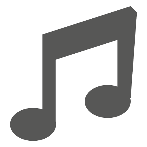 Flat musical note icon PNG Design