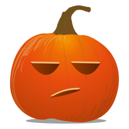 Emoticon de abóbora sem sentimento Desenho PNG