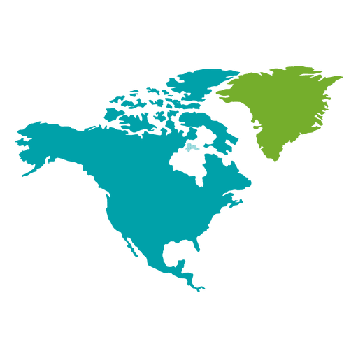 Kontinentalkarte Nordamerika PNG-Design