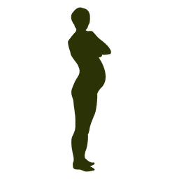 Silhueta de mulher grávida nua Desenho PNG
