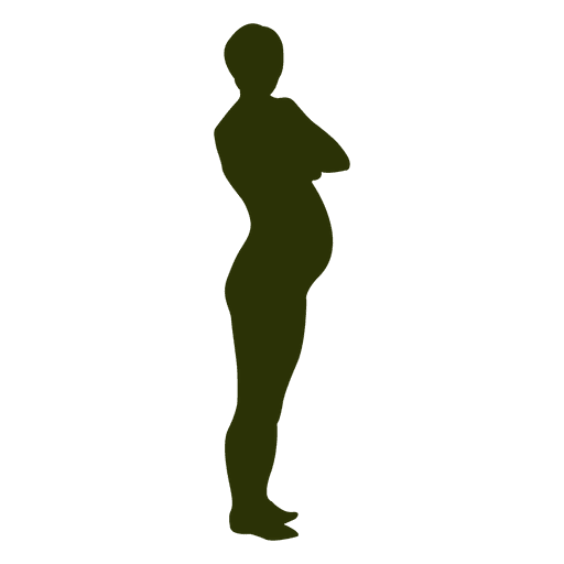 Nude pregnant woman silhouette PNG Design