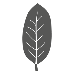 Oblong line style leaf PNG Design