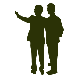 Colega de escritório falando silhueta Desenho PNG