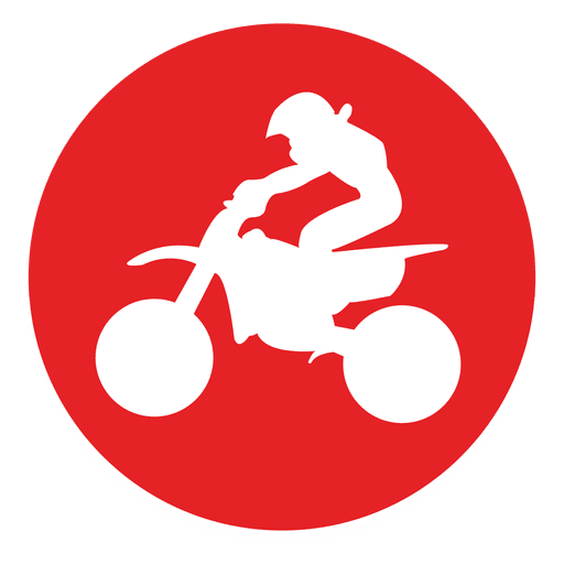 Ícone de círculo de motocross offroad Desenho PNG