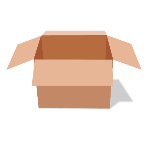 Open cardboard package PNG Design