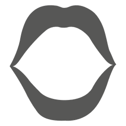 Labios abiertos Diseño PNG