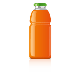 Frasco de vidro laranja Desenho PNG