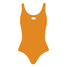 Orange ladies swimsuit PNG Design