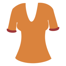 Tshirt alaranjado das senhoras Desenho PNG