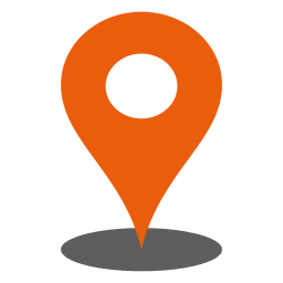 Infográfico de marcador de local laranja Desenho PNG