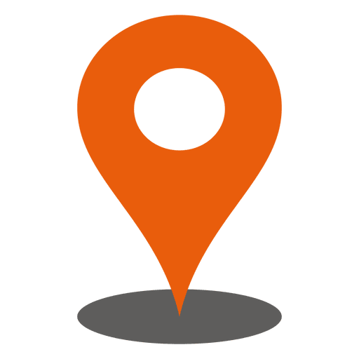 Orange location marker infographic PNG Design