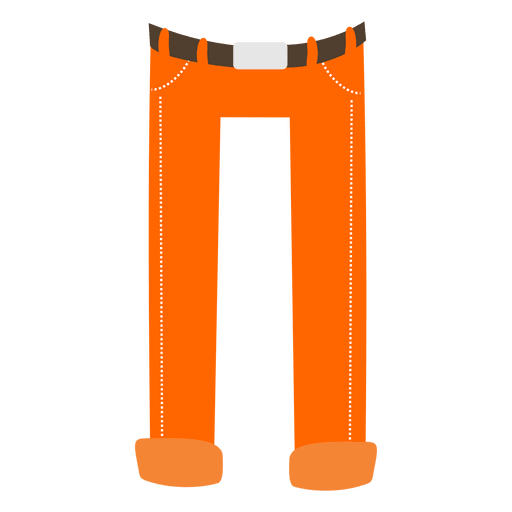 Orange Herren Pant Cartoon PNG-Design