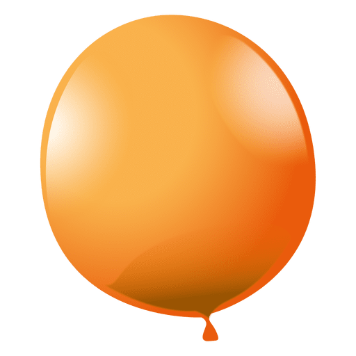 Globo fiesta naranja Diseño PNG