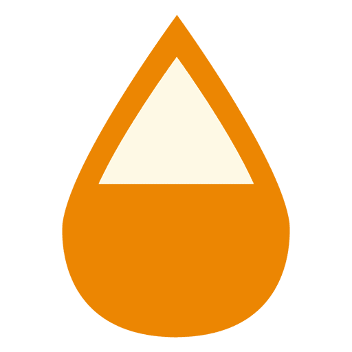 Infografía de gota de porcentaje naranja Diseño PNG