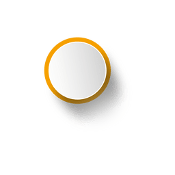 Elipse blanca con borde naranja Diseño PNG