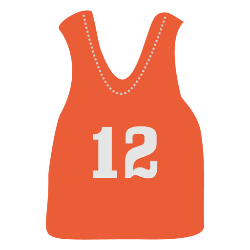 Orange sleeveless jersey PNG Design