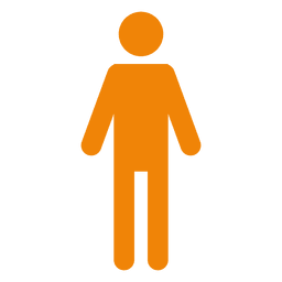 Infográfico de símbolo de mulher laranja Desenho PNG
