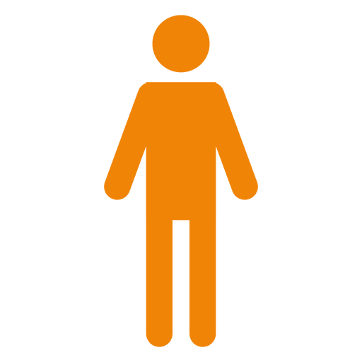Orange woman symbol infographic PNG Design
