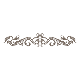 Divisor de curvas adornadas Diseño PNG