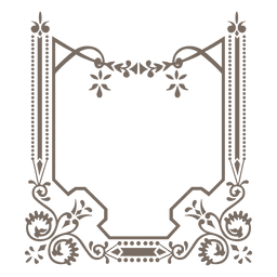 Borde decorativo adornado Diseño PNG