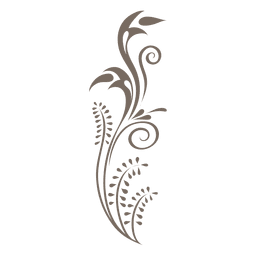 Verzierte Blumenpflanze PNG-Design