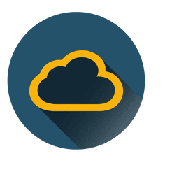 Outline cloud circle icon PNG Design