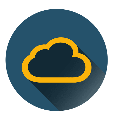 Icono de círculo de nube de contorno Diseño PNG