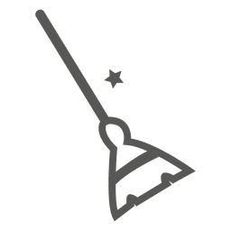 Contorno do ícone de vassoura de halloween Desenho PNG