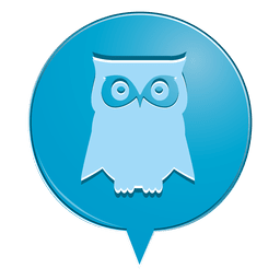 Owl bubble icon PNG Design