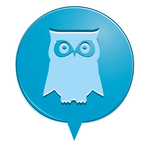 Owl bubble icon PNG Design