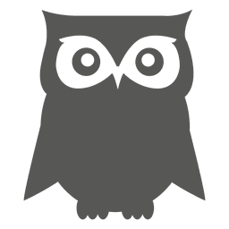Icono plano búho Diseño PNG