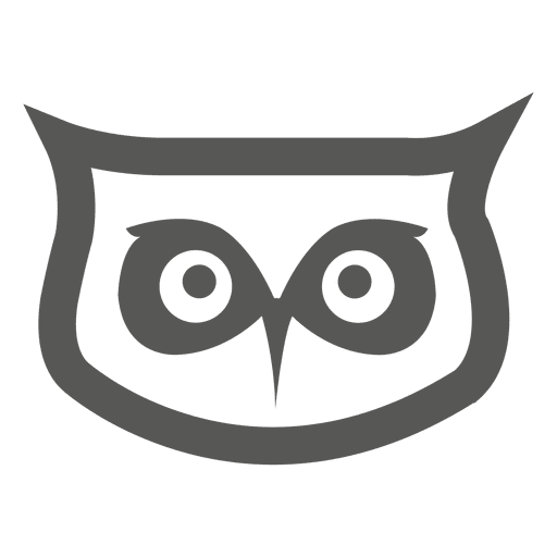 Ícone de cabeça de coruja Desenho PNG