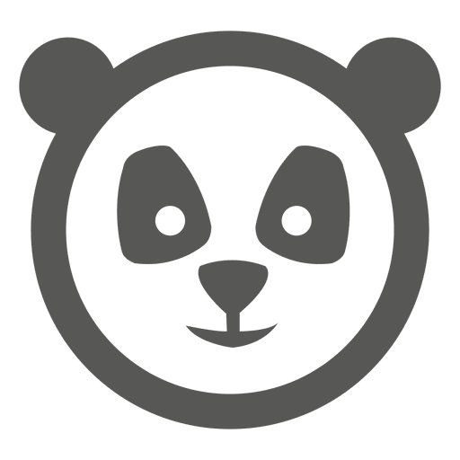 Icono de cara de panda Diseño PNG