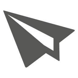 Ícone de avião feito de papel Desenho PNG