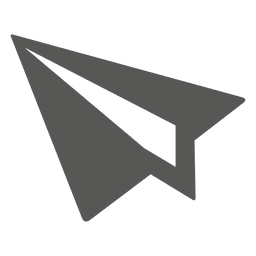 Icono de avión de papel