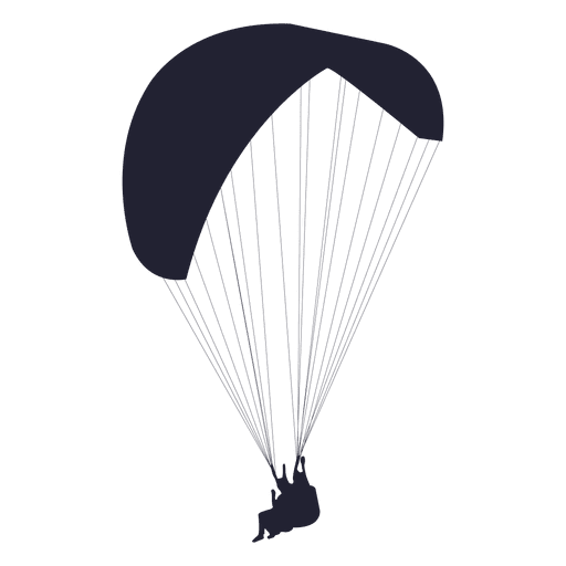 Parachute glider silhouette PNG Design