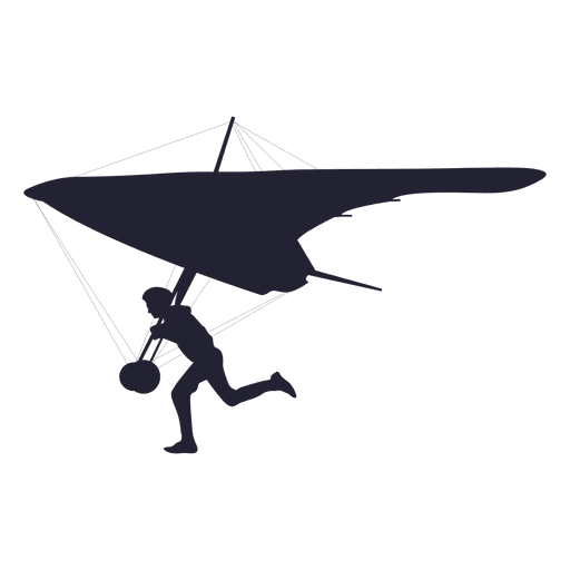 Paragliding silhouette PNG Design