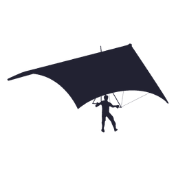 Paragliding sport silhouette 1 PNG Design