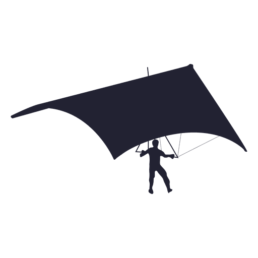 Paragliding sport silhouette 1 PNG Design