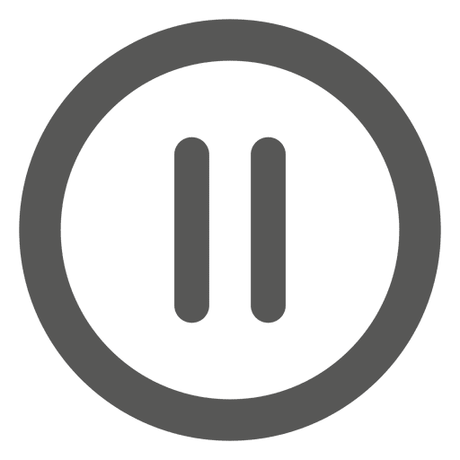 Pause flat button PNG Design