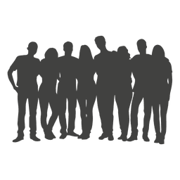 Silhueta de grupo de pessoas Desenho PNG