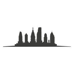Philadelphia Skyline Silhouette Transparent PNG