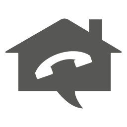 Phone inside home icon Transparent PNG