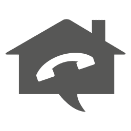 Telefon innerhalb des Home-Symbols PNG-Design