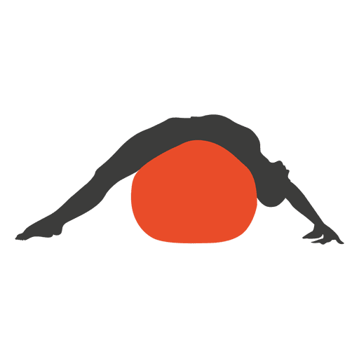 Pilates girl silhouette PNG Design